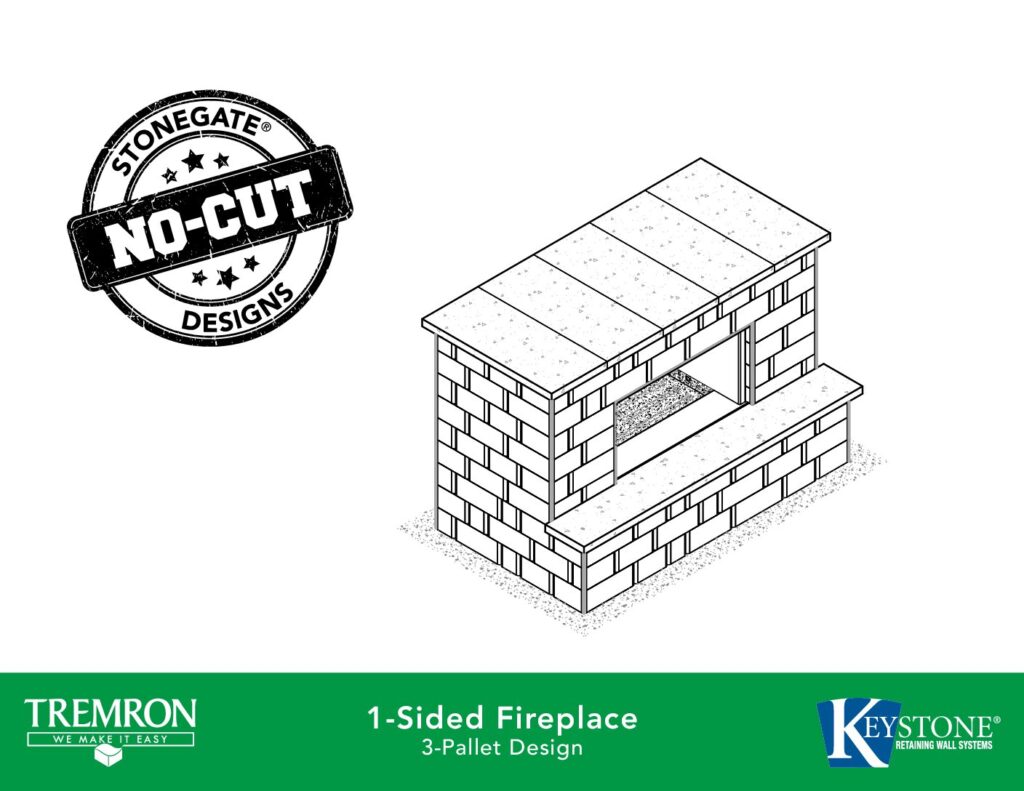 Stonegate No-Cut Designs | 1-Sided Fireplace