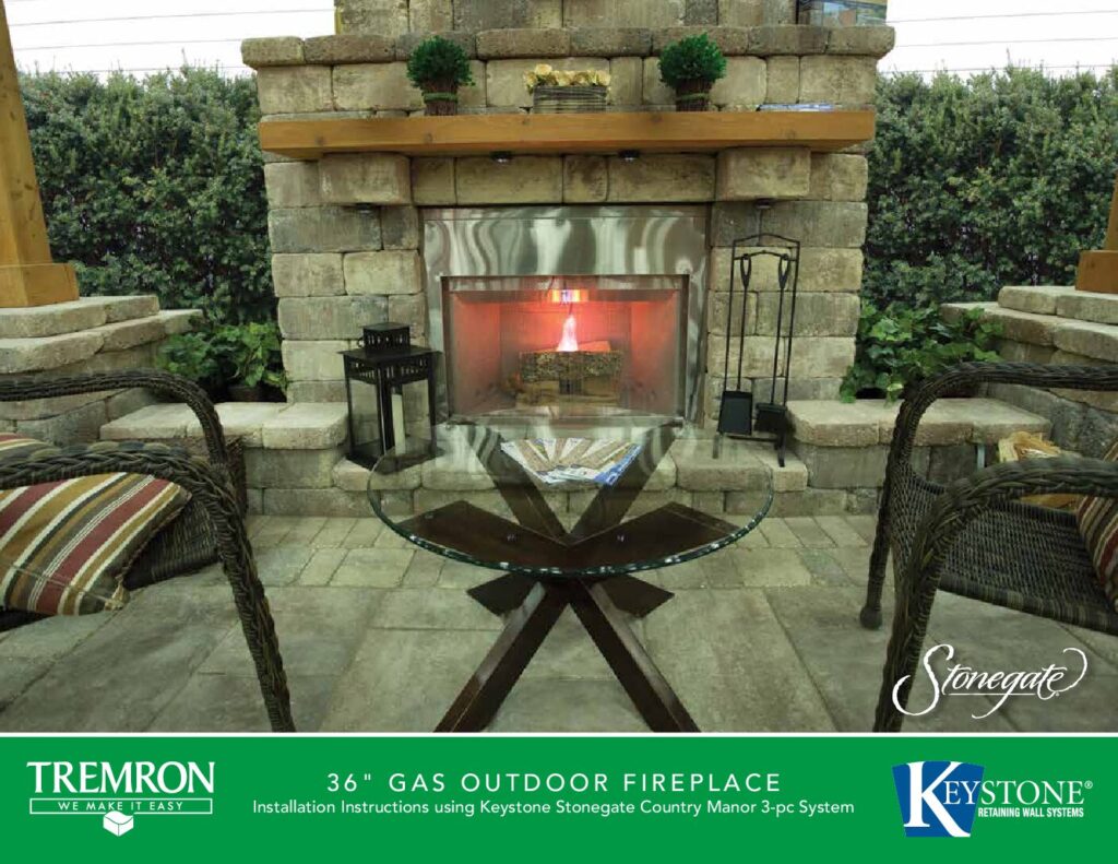 3pc Gas Fireplace - Keystone Stonegate Country Manor