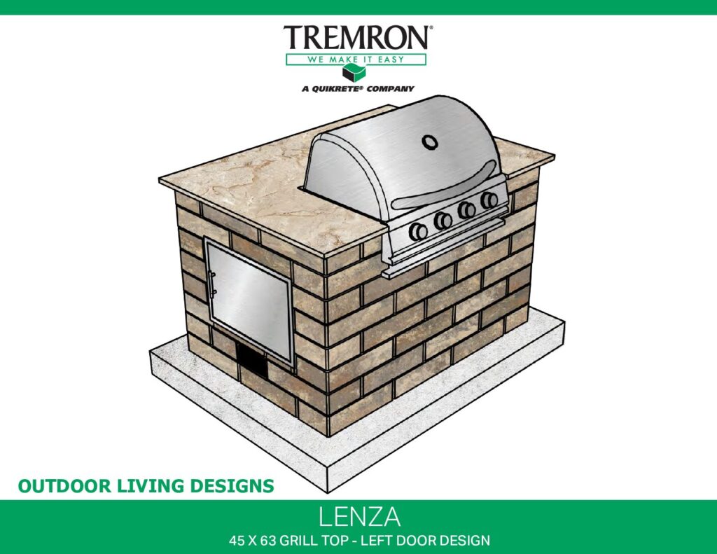 45x63 Grill Top for Left Door Design - 144 Seat Wall A