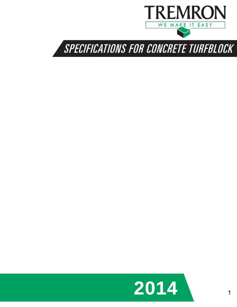 Turfblock Specifications Guide